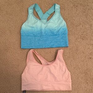 PINK Victoria's Secret Blue and Pink Sports Bras